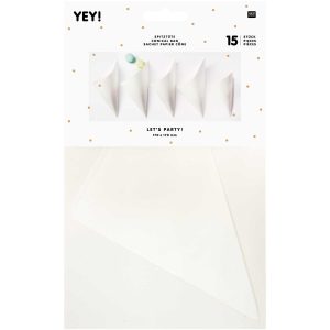 Spitztüten weiß – 15 Stück